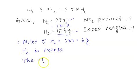 Solved According To The Following Reaction How Many Grams Of Ammonia