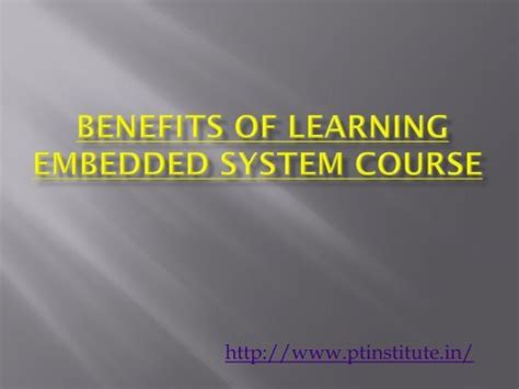 Embedded Systems Programming Course Ptinstitute