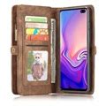 Caseme 2 I 1 Multifunktionel Samsung Galaxy S10 Pung Taske Brun