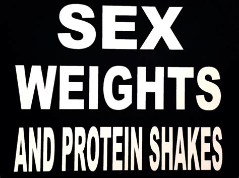 Sex Weights And Protein Shakes Funny Vinyl Decal