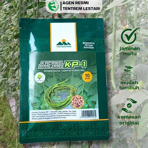 Benih Kacang Panjang 10 Gram KP 1 Cap Bukitmas Lebat Berlabel