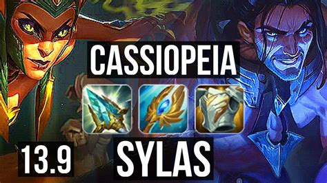 CASSIOPEIA Vs SYLAS MID 13 1 4 Legendary 1100 Games 800K