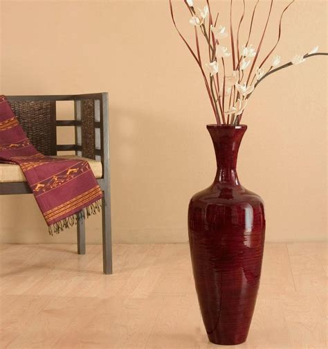 Tall Dried Flower Arrangements Floor Vase Red Vases Vases Decor