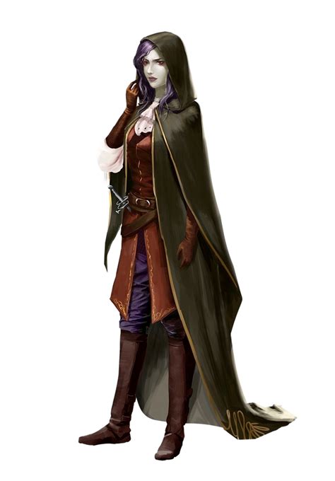 Female Vampire Disguised Cloak Pathfinder 2E PFRPG DND D D 3 5 5E 5th