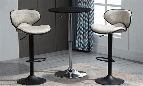 Up To Off Homcom Set Of Two Bar Stools Groupon