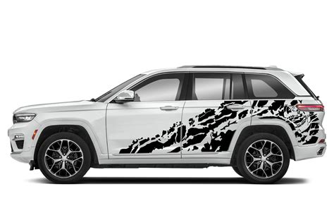 Nightmare shredded graphics decals compatible with Jeep Grand Cherokee