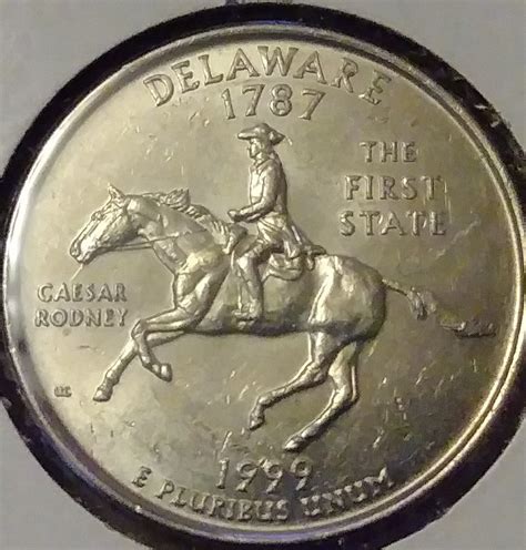 1999 P Delaware State Quarter Spitting Horse Error Coin Etsy