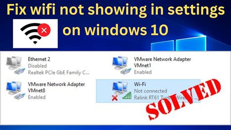 Fix Wifi Not Showing In Settings On Windows How To Fix Wifi Not