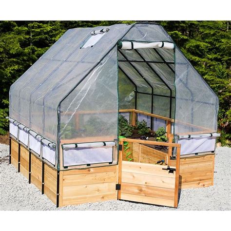 Outdoor Living Today 8 Ft X 8 Ft Garden In A Box With Greenhouse