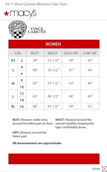 Macys Plus Size Chart A Visual Reference Of Charts Chart Master