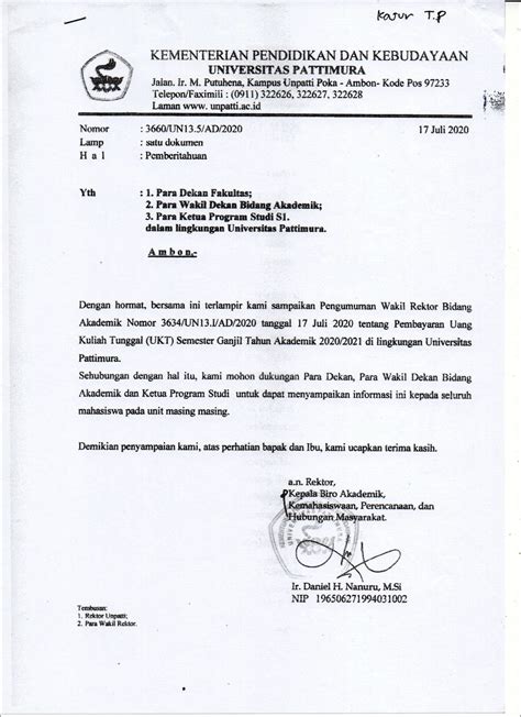 Contoh Surat Permohonan Penurunan Ukt Unp Surat Lamaran Kerja