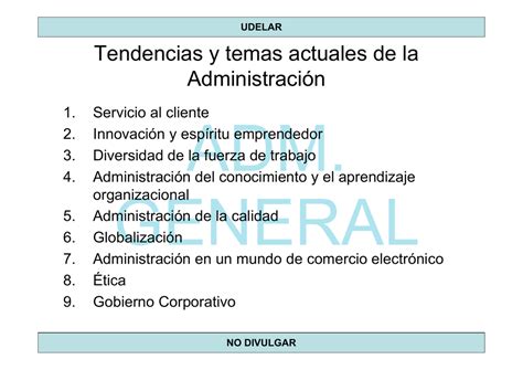 Tendencias Y Temas Actuales De La Administraci N