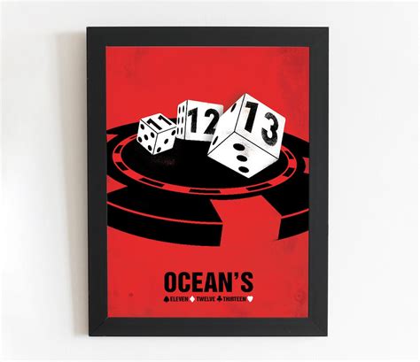 Oceans 11 Trilogy Minimal Illustrated Movie Poster Unique Film Wall Fan ...