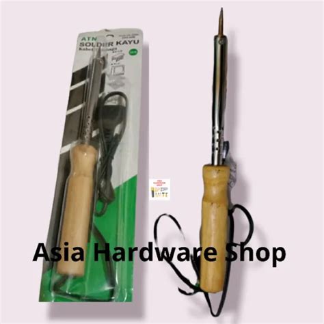 Solder W W Atn Alat Solder Listrik Gagang Kayu Timah Soldering Iron