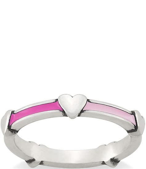 James Avery Enamel Multi Pink Hearts Band Ring Dillard S