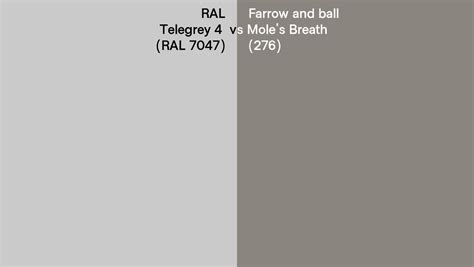 Ral Telegrey Ral Vs Farrow And Ball Mole S Breath Side