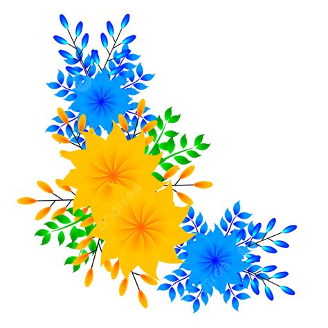 Flor Rústica Azul PNG Azul Rústico Flor PNG y Vector para Descargar