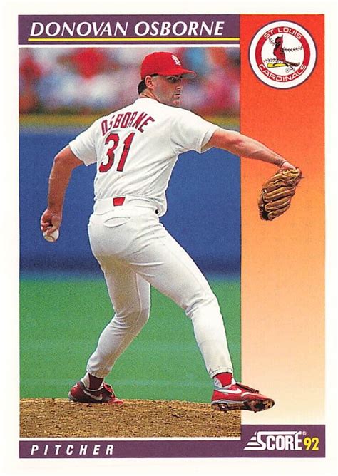 1992 Score Rookie Traded 90T Donovan Osborne St Louis Cardinals EBay