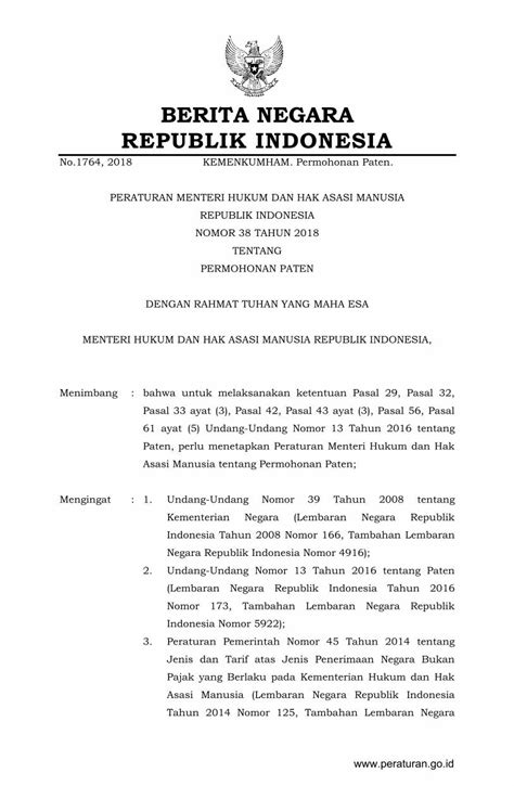 Pdf Berita Negara Republik Indonesia Ditjenpp Kemenkumham Go Id