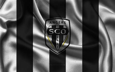 T L Charger K Logo Angers Sco Tissu De Soie Blanc Noir Quipe De