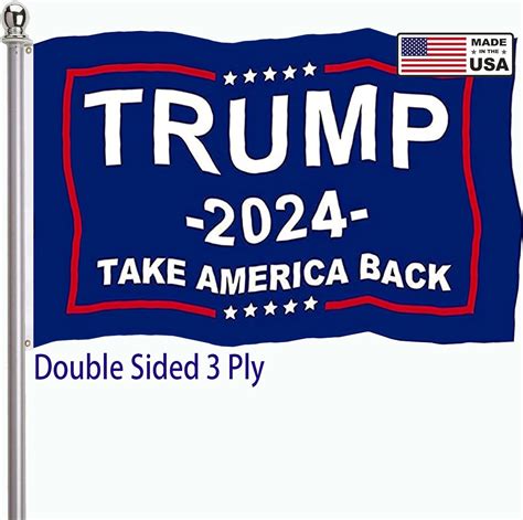 Trump 2024 Flag 3x5 Outdoor Double Sided 3 Ply Donald