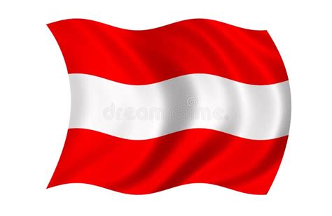 De Vlag Van Oostenrijk Stock Illustratie Illustration Of Waving 6695615