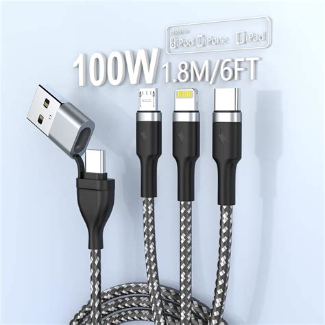 Amazon Mtakyi W Usb C Multi Fast Charging Cable Ft A Pd W