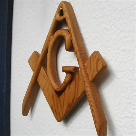 Masonic Symbol Freemasonry Wood Carved Compass And Square