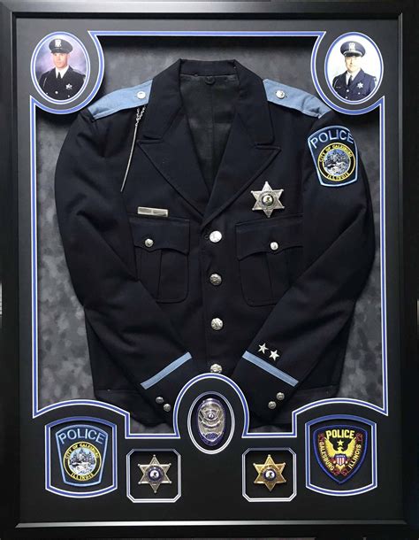 Police Uniform Shadow Box Display