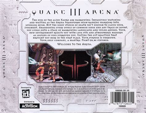 Quake Iii Arena Box Cover Art Mobygames