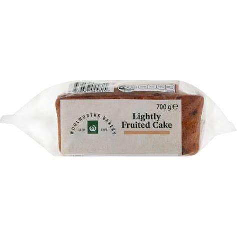 Woolworths Lightly Fruited Cake 700g Bunch