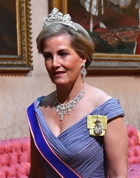 Sophie Countess Of Wessex Prince Edwards Wife Debuted A New Tiara At The State Dinner