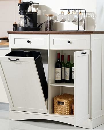 Amazon Spurgehom 13 Gallons Tilt Out Trash Cabinet Kitchen Storage