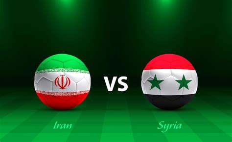 Premium Vector | Iran vs syria soccer scoreboard broadcast template for ...