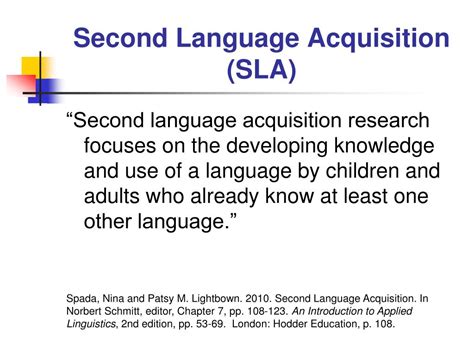 Ppt Second Language Acquisition Sla Powerpoint Presentation Free Download Id 3225326