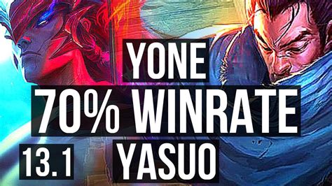 YONE Vs YASUO MID 70 Winrate 8 3 10 Dominating KR Grandmaster