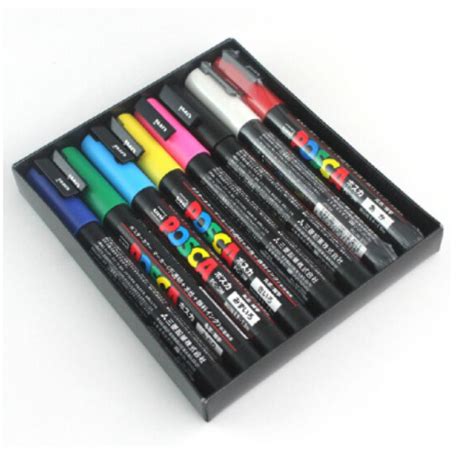 Uni Posca PC 3M Paint Pen Art Marker Pen Professional 8 Pen Set