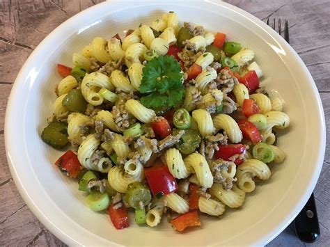 Nudelsalat Mit Hackfleisch Von Poepie Chefkoch