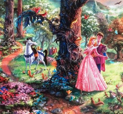 Thomas Kinkade Disney Paintings Sleeping Beauty - Clock strikes ...