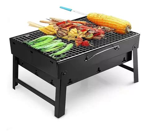 Parrilla De Carbon Portatil Plegable Barbacoa Al Aire Libre Mercadolibre