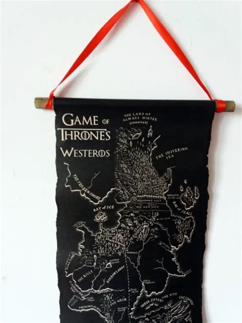 GAME OF THRONES Map Westeros Map GoT Map Poster on Handmade Unique ...