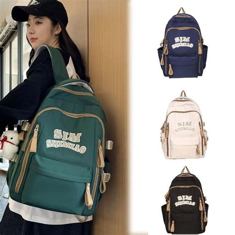 Hmmd Korean Style Student School Bag Multi Pocket Large Capacity Large