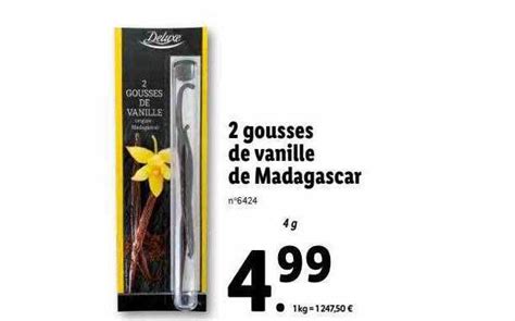 Promo Deluxe Gousses De Vanille De Madagascar Chez Lidl