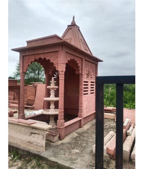 Outdoor Red Sandstone Temple For Worship Design Modern At Rs 30000