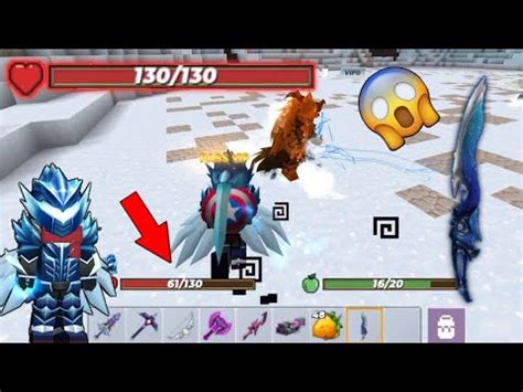 Strong Hp Ice Iron Armor And Sword In Skyblock Blockman Go Youtube