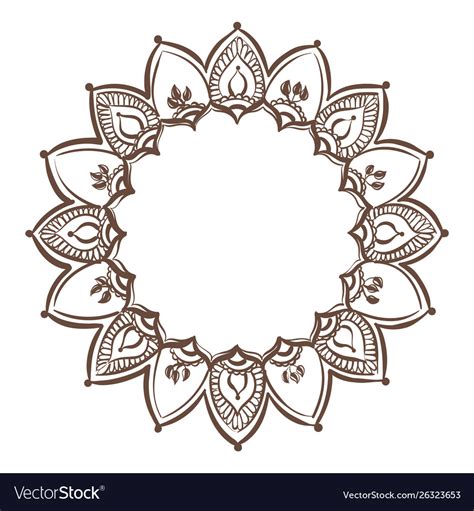 Mehndi Template Royalty Free Vector Image Vectorstock