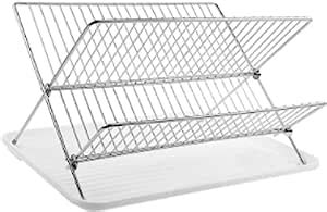 Amazon Deluxe Chrome Plated Steel Foldable X Shape Tier Shelf