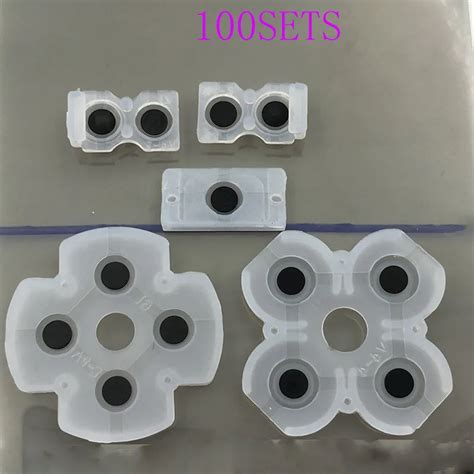 100sets Soft Rubber Silicon Conductive Button Pad For PS4 Controller