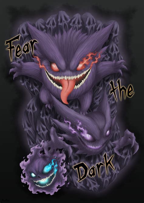 Gastly Haunter Gengar Art