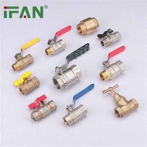 Ifan Water Gas Long Handle Butterfly Handle Thread Brass Ball